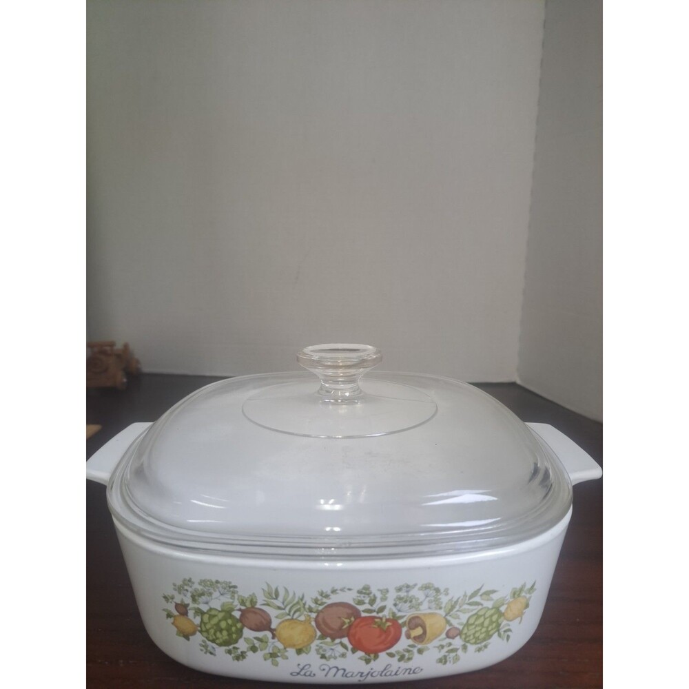 Vintage Corningware La Marjolaine Spice Of Life 2 Quart Casserole Dish